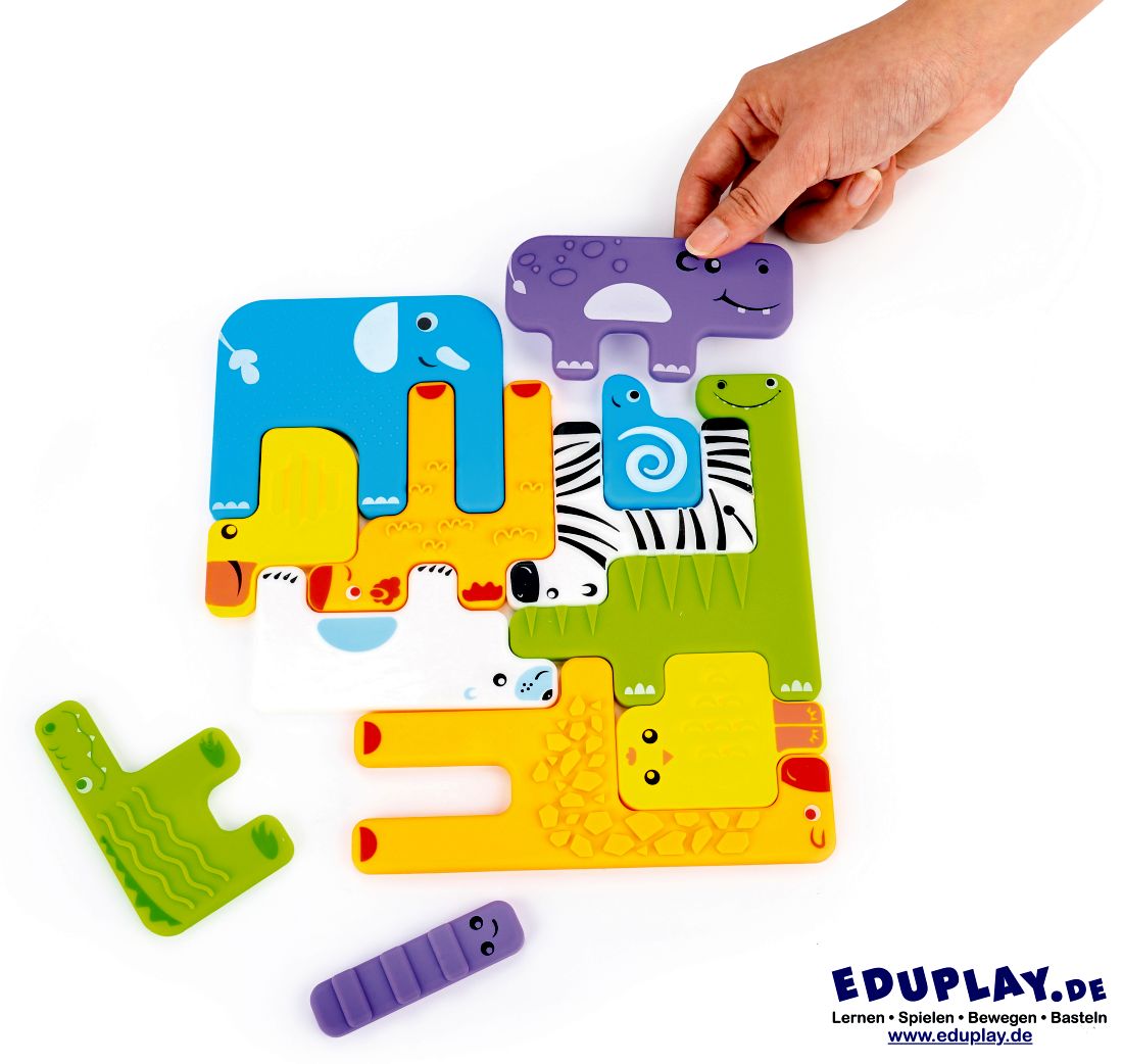 Eduplay Sensorik Puzzle Tiere 12er Set