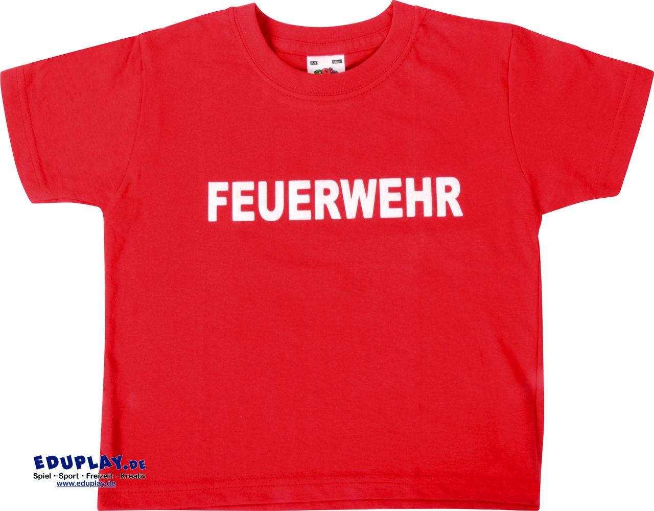 Eduplay T-Shirt Feuerwehr Rot, Gr. 140