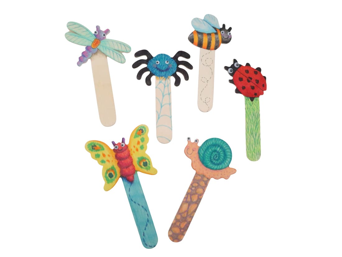 Eduplay Insekten Holzbastelstäbchen 6er Set